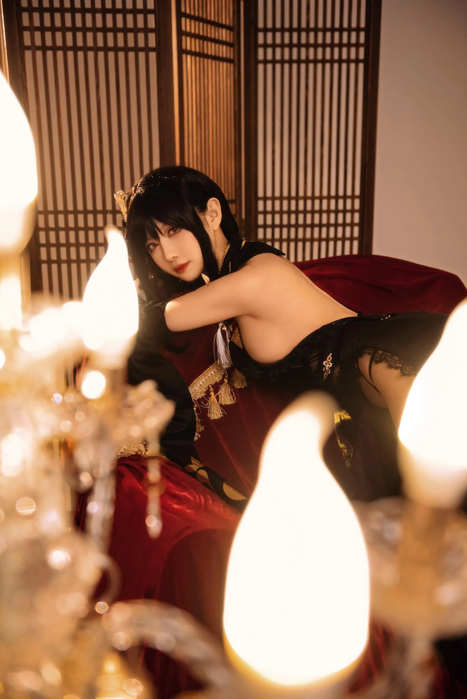 shika小鹿鹿 – NO.92 碧蓝航线镇海 奇奢花苑 [28P]插图1